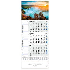 kalendarz jednodzielny - WODOSPADY