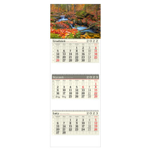 kalendarz trójdzielny STRUMIEŃ-   spiralowany