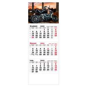 kalendarz trójdzielny - DZIEWCZYNA I MOTOR