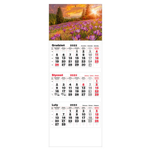 kalendarz trójdzielny- POLANA KROKUSÓW