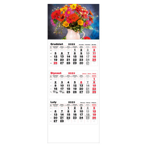 kalendarz trójdzielny- BUKIET