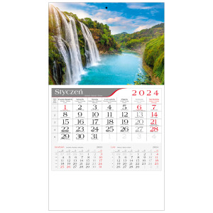 kalendarz jednodzielny  - SPADAJĄCA WODA