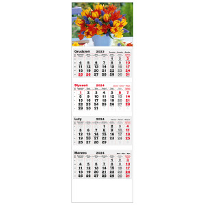 kalendarz  czterodzielny - BUKIET
