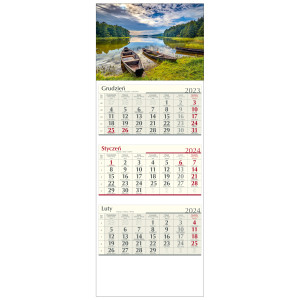 kalendarz trójdzielny -  MAZURY