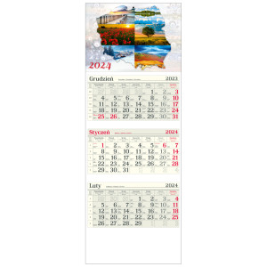 kalendarz trójdzielny - POLSKA