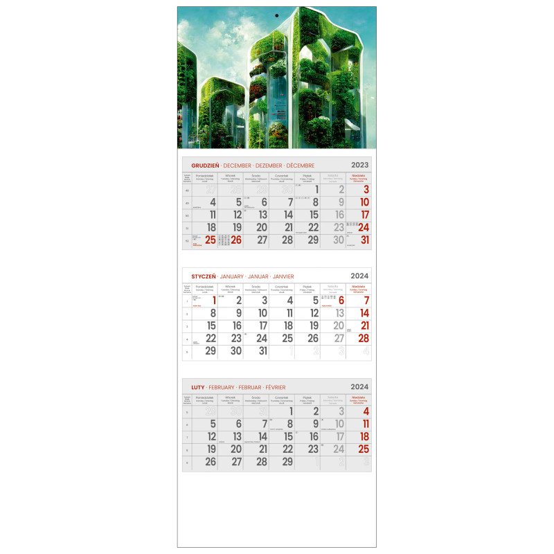 kalendarz trójdzielny - ZIELONA ARCHITEKTURA