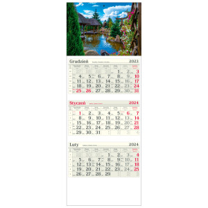 kalendarz trójdzielny - WODNY OGRÓD