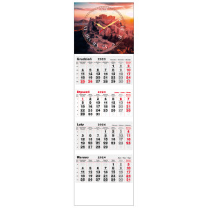kalendarz czterodzielny- ZEGAR AKROPOL
