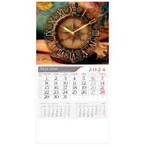 kalendarz jednodzielny - ZEGAR VINTAGE