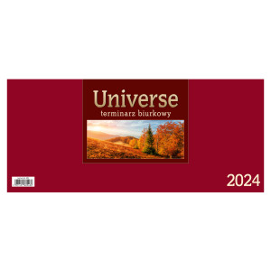 Kalendarz Biurkowy - STOJĄCY UNIVERSE - bordowy