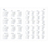 NEVRO * A5 tygodniowo-notesowy z registrem GRANAT kalendarz książkowy