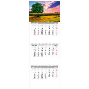 kalendarz trójdzielny SIANOKOSY spiralowany