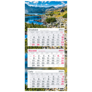 Kalendarz trójdzielny - 2024 - 12 wzorów