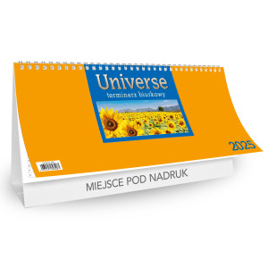 Kalendarz Biurkowy - STOJĄCY UNIVERSE - żółty