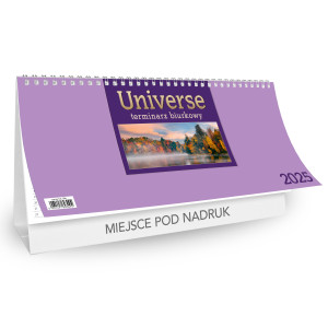 Kalendarz Biurkowy - STOJĄCY UNIVERSE - fioletowy