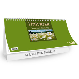 Kalendarz Biurkowy - STOJĄCY UNIVERSE - j.zielony