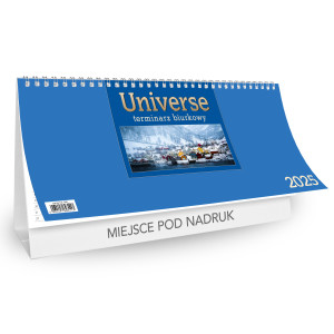 Kalendarz Biurkowy - STOJĄCY UNIVERSE - niebieski