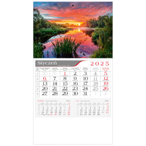kalendarz jednodzielny  - ZACHÓD SŁOŃCA