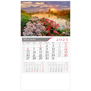 kalendarz jednodzielny  - KWITNĄCE KRZEWY