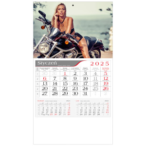 kalendarz jednodzielny  - DZIEWCZYNA Z MOTOCYKLEM