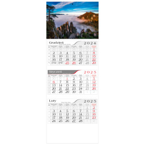kalendarz trójdzielny -  SPACER W CHMURACH
