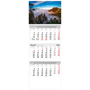 kalendarz trójdzielny -  SPACER W CHMURACH