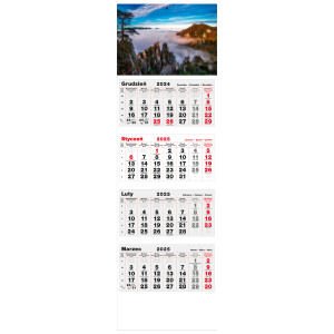 kalendarz czterodzielny - SPACER W CHMURACH