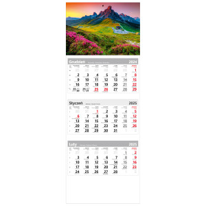 kalendarz trójdzielny - PRZEŁĘCZ GIAU PASS