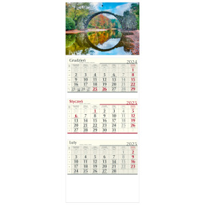 kalendarz trójdzielny -  DIABELSKI MOST