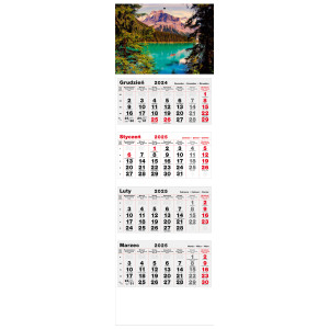 kalendarz czterodzielny - EMERALD LAKE
