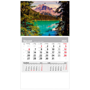 kalendarz jednodzielny  - EMERALD LAKE