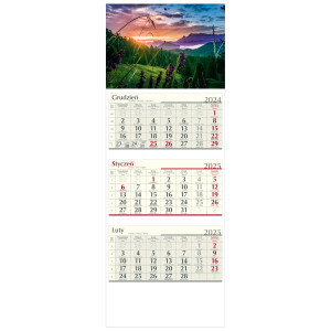 kalendarz trójdzielny - KRAJOBRAZ W FIOLETACH