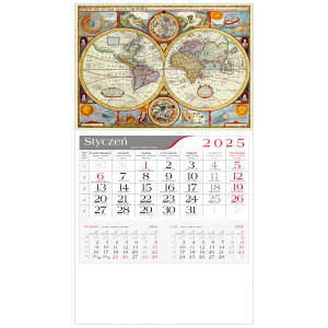 kalendarz jednodzielny  -  ANTYCZNA MAPA