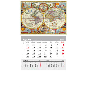 kalendarz jednodzielny  - ANTYCZNA MAPA