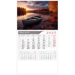 kalendarz jednodzielny  - ŁÓDKA