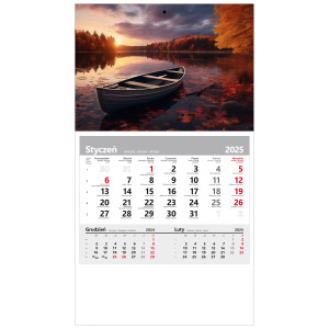 kalendarz jednodzielny  - ŁÓDKA