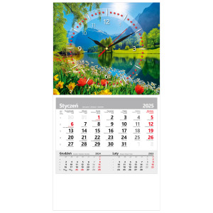 kalendarz jednodzielny -  ZEGAR WIOSNA