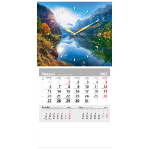 kalendarz jednodzielny -  ZEGAR RZEKA W GÓRACH