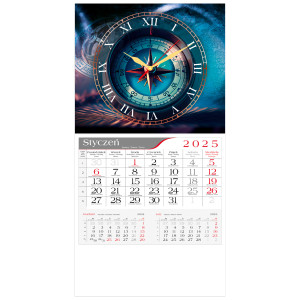 kalendarz jednodzielny -  ZEGAR KOMPAS
