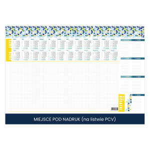 Kalendarz Biurkowy - BIUWAR A2 z listwa PCV - 26 kartek
