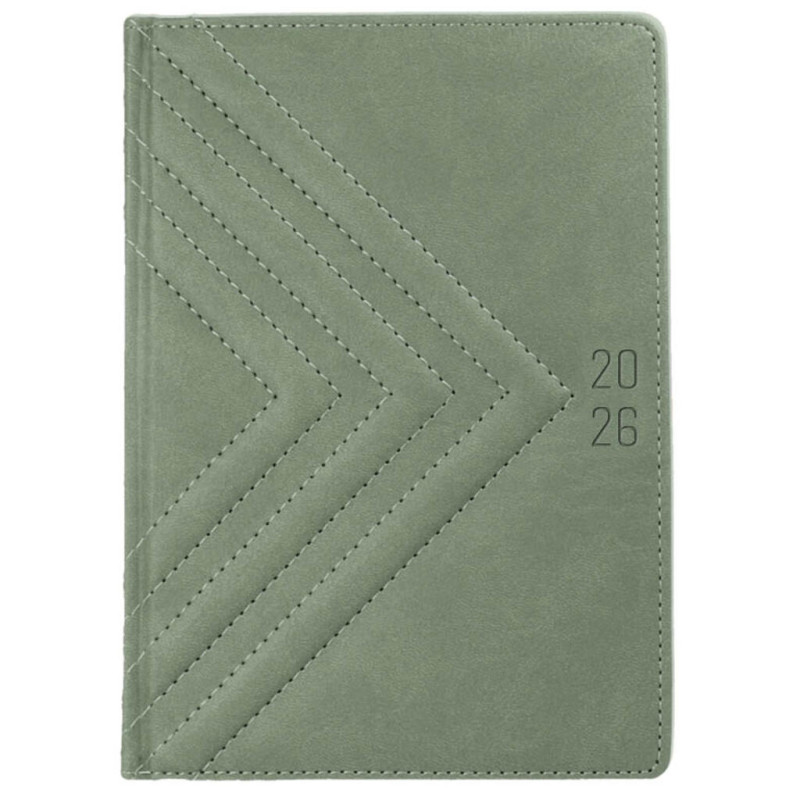 LATTE * A5 dzienny z registrem ZIELONY LA04
