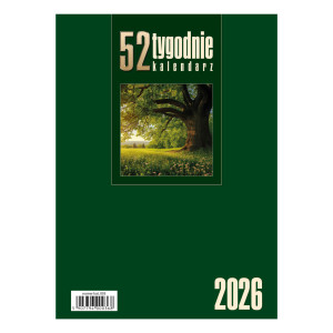 kkalendarz Biurkowy - Stojący - Tygodniowy - 52T- c.zielony