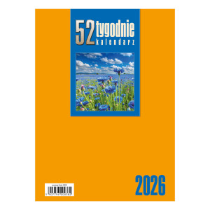 kalendarz Biurkowy - Stojący - Tygodniowy - 52T- żółty