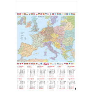MAPA EUROPY  kalendarz B1
