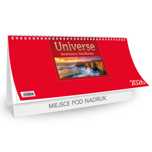 Kalendarz Biurkowy - STOJĄCY UNIVERSE - czerwony