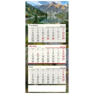 kalendarz trójdzielny poster - MORSKIE OKO