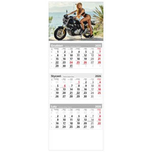 kalendarz trójdzielny - DZIEWCZYNA Z MOTOCYKLEM