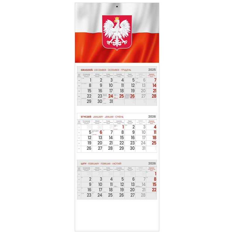 kalendarz trójdzielny -   POLSKA