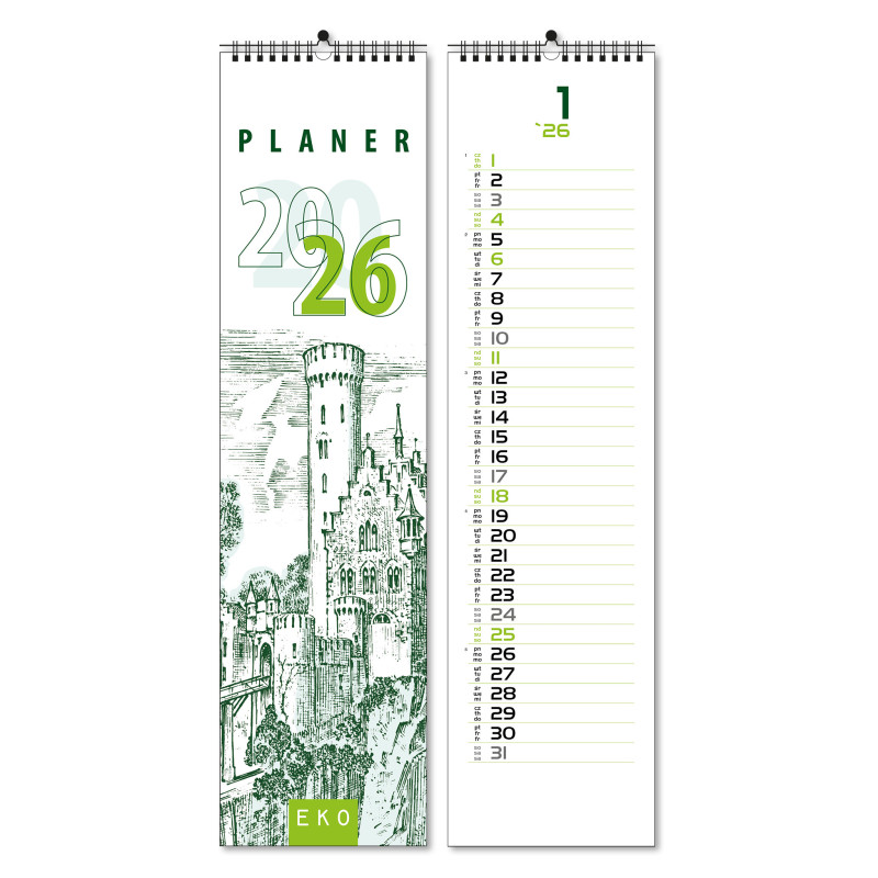 KW-02 EKO 13 PLANSZOWY PLANER EKOLOGICZNY PROSTOKĄTNY